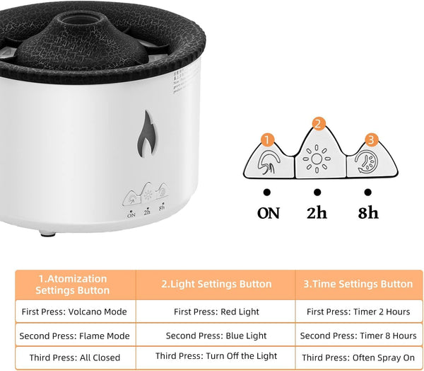 Flame Volcano 360 ml Essential Oil Diffuser