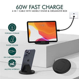 All in One 60W USB Fast Charging Travel Cable Set