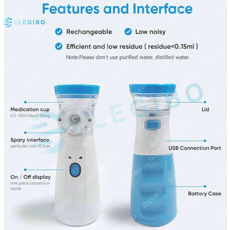 Mini Portable Mesh Nebulizer Rechargeable