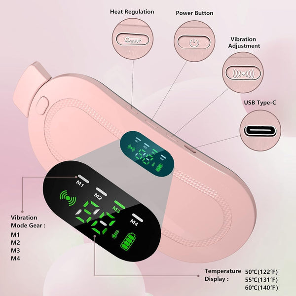 Period Cramp Relief Massager & Heating Pad