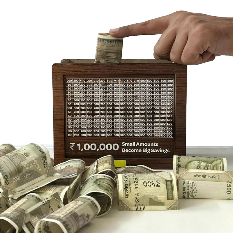 Wooden Money Saving Box