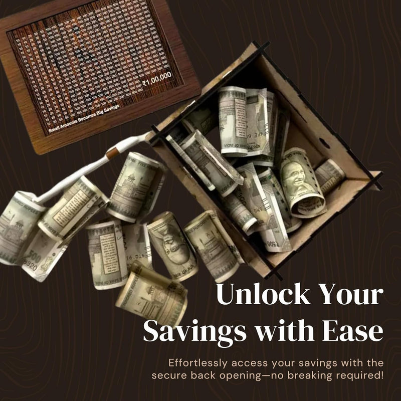 Wooden Money Saving Box