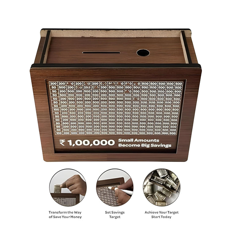 Wooden Money Saving Box