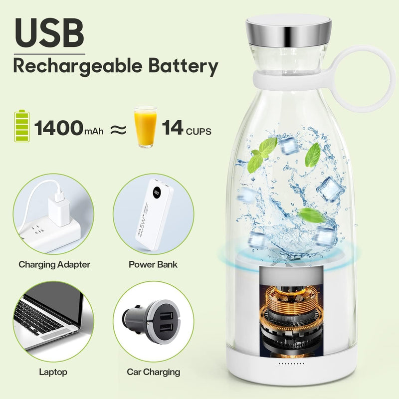 Portable USB Electric Juicer Mixer (420 ml)